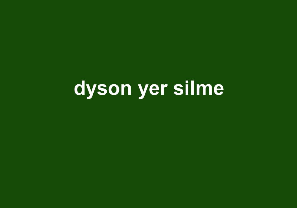 Dyson Yer Silme