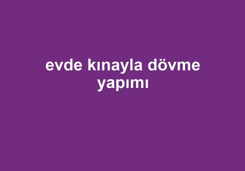 Evde Kınayla Dövme Yapımı